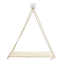 Load image into Gallery viewer, Wall Hanging Shelf Wood Rope Swing