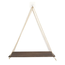 Load image into Gallery viewer, Wall Hanging Shelf Wood Rope Swing